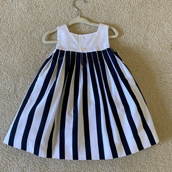Luli and Me Navy Striped Dress - Picture 2 of 4